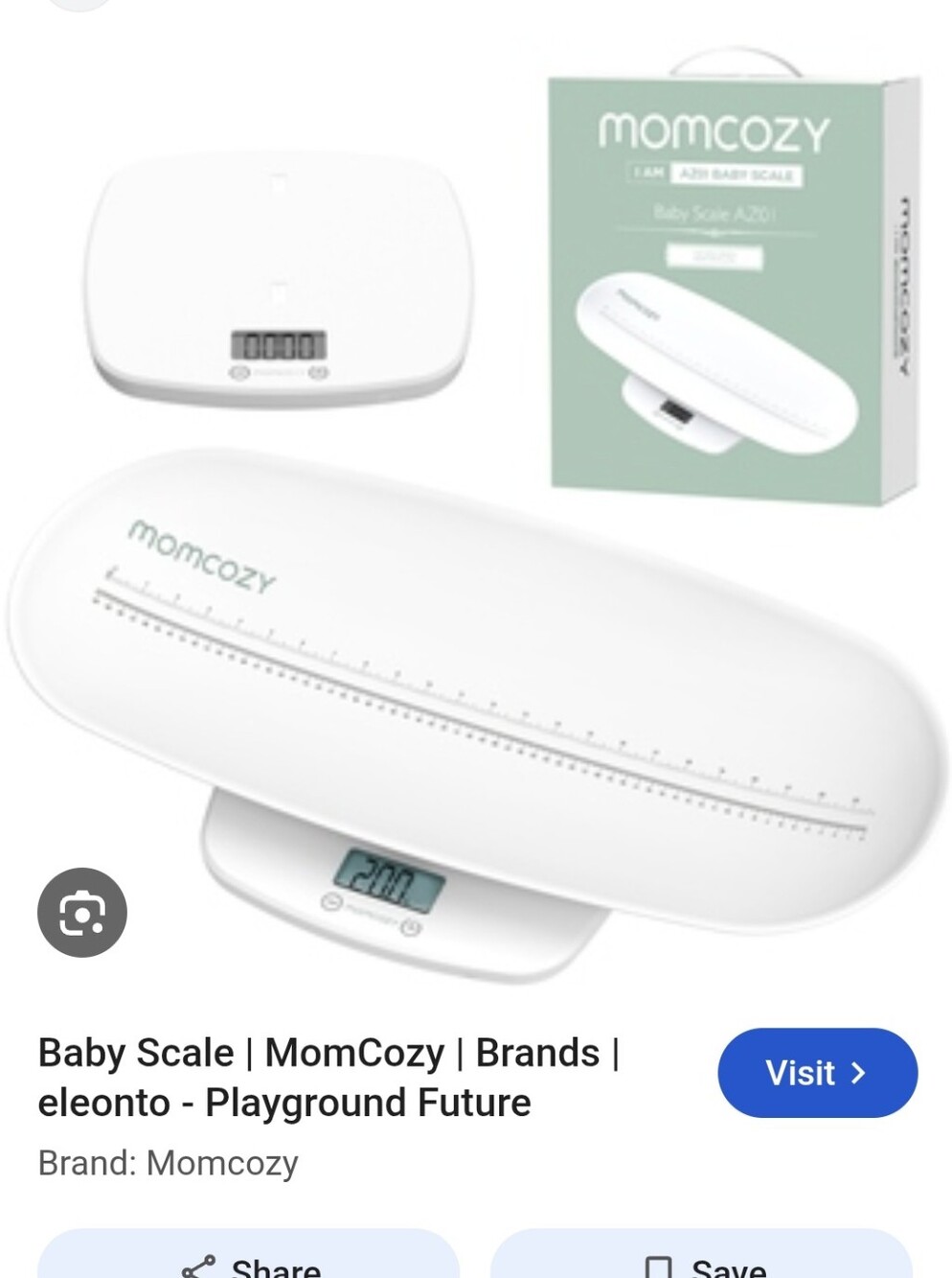 MomCozy Digital Baby Scale in White